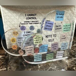 Motivational Acrylic Heart Set